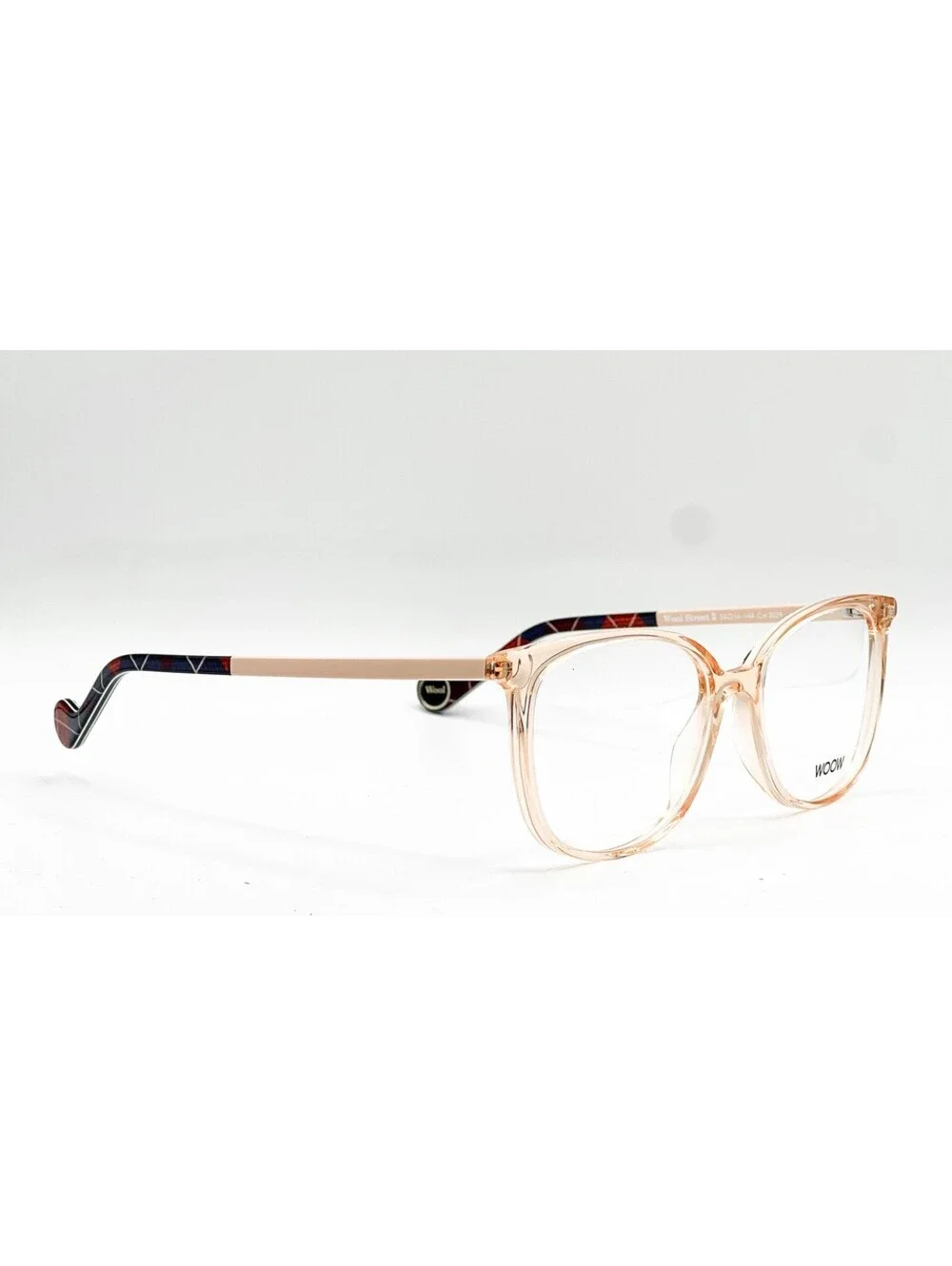 Woow Wool Street 2 2029 Jm Soft Peach Crystal Authentic Eyeglasses 54-16-144